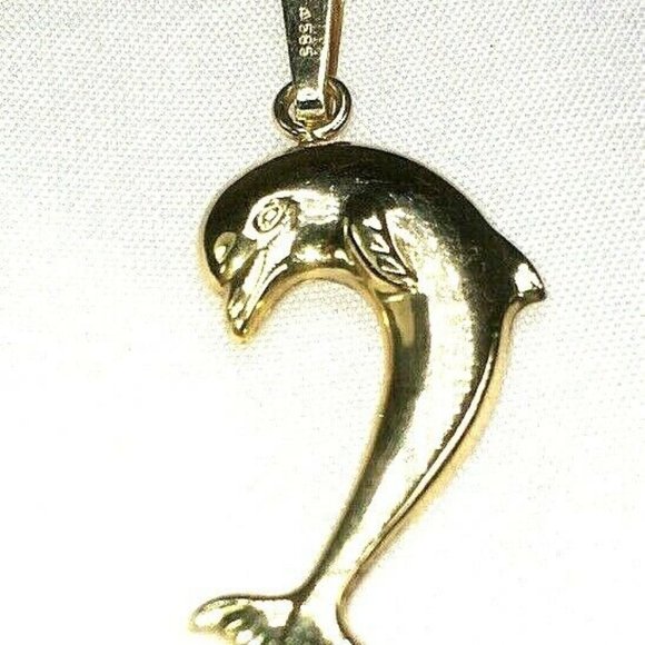 Dolphin Pendant 14K Gold 1.2 Gm - Picture 3 of 11